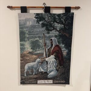 "Lost No More" Scene Home Decor Wall Hanging Tapestry WITH HANGING ROD Included
